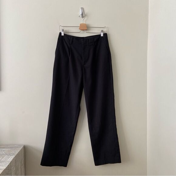 CLUB Monaco-Wide Leg Black High Rose Pants - Picture 1 of 10